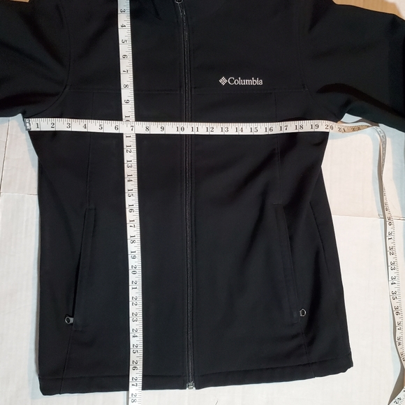 COLUMBIA SPORTSWEAR COMPANY BLACK SOFT SHELL ZIP-UP MOCK NECK JACKET - Picture 6 of 7